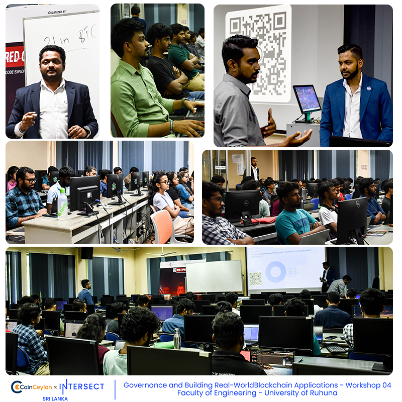 IntersectSriL's tweet photo. We successfully concluded the 4th and final session of our "Mastering Blockchain Technology & Building on @Cardano" workshop series at the University of Ruhuna. This final session focused on introducing students to building real-world blockchain applications using tools such as @meshsdk and @aiken_eng decentralized governance, and the Cardano Academy certification program.

This marked the completion of a month-long educational journey, where over 168 students from the Faculty of Engineering actively participated and engaged in hands-on learning experiences across all four workshops. As a culmination, a Certificate of Participation was awarded to all completing students in a special ceremony.

We extend our special thanks to the IEEE Student Branch and the Computer Society of the University of Ruhuna for their collaboration, as well as to Dr. Kushan Sudheera, Senior Lecturer of the Department of Electrical and Information Engineering, for his continuous support in making this initiative a success.

This workshop series was hosted by the @Coin_Ceylon x @IntersectMBO #SriLanka Hub as part of our mission to expand blockchain education and Cardano ecosystem awareness in Sri Lanka’s academic institutions.