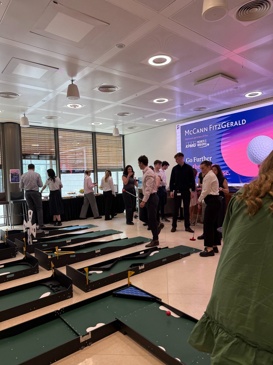 McCann FitzGerald LLP (@mccannfitz) on Twitter photo To celebrate our partnership with the <a href="/KPMGWomensOpen/">KPMG Women's Irish Open</a> we brought the green to the office! Our pro golfers tee'd off for an afternoon of crazy golf, showcasing their skills.
We're looking forward to a week of great golf in <a href="/CartonFairmont/">Carton House, A Fairmont Managed Hotel</a>!
#GoFurther To celebrate our partnership with the <a href="/KPMGWomensOpen/">KPMG Women's Irish Open</a> we brought the green to the office! Our pro golfers tee'd off for an afternoon of crazy golf, showcasing their skills.
We're looking forward to a week of great golf in <a href="/CartonFairmont/">Carton House, A Fairmont Managed Hotel</a>!
#GoFurther