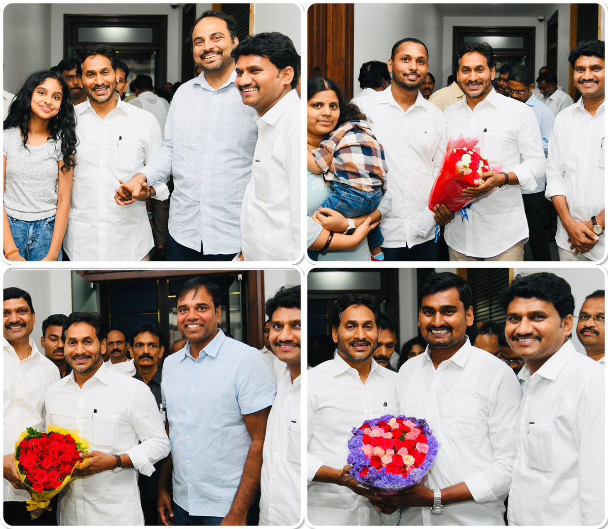 Sambasiva Reddy Aluru (@alurusamba) on Twitter photo Honoured to introduce yet another group of committed NRI YSRCP supporters to our beloved leader <a href="/ysjagan/">YS Jagan Mohan Reddy</a> Shri Y. S. Jagan Mohan Reddy garu today.
🔹 Kishore – Dallas, USA
🔹 Masthan Reddy – Dallas, USA
🔹 Bharath – Phoenix, USA
🔹 Nagarjuna – Sydney, Australia
With the Honoured to introduce yet another group of committed NRI YSRCP supporters to our beloved leader <a href="/ysjagan/">YS Jagan Mohan Reddy</a> Shri Y. S. Jagan Mohan Reddy garu today.
🔹 Kishore – Dallas, USA
🔹 Masthan Reddy – Dallas, USA
🔹 Bharath – Phoenix, USA
🔹 Nagarjuna – Sydney, Australia
With the