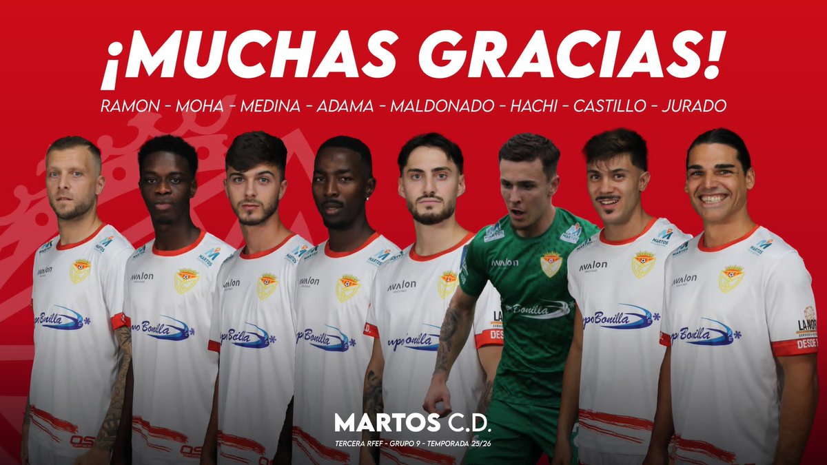 Comunicamos la no continuidad de estos ocho jugadores y agradecemos su trabajo por este club, deseándoles toda la suerte del mundo en su nueva etapa.
