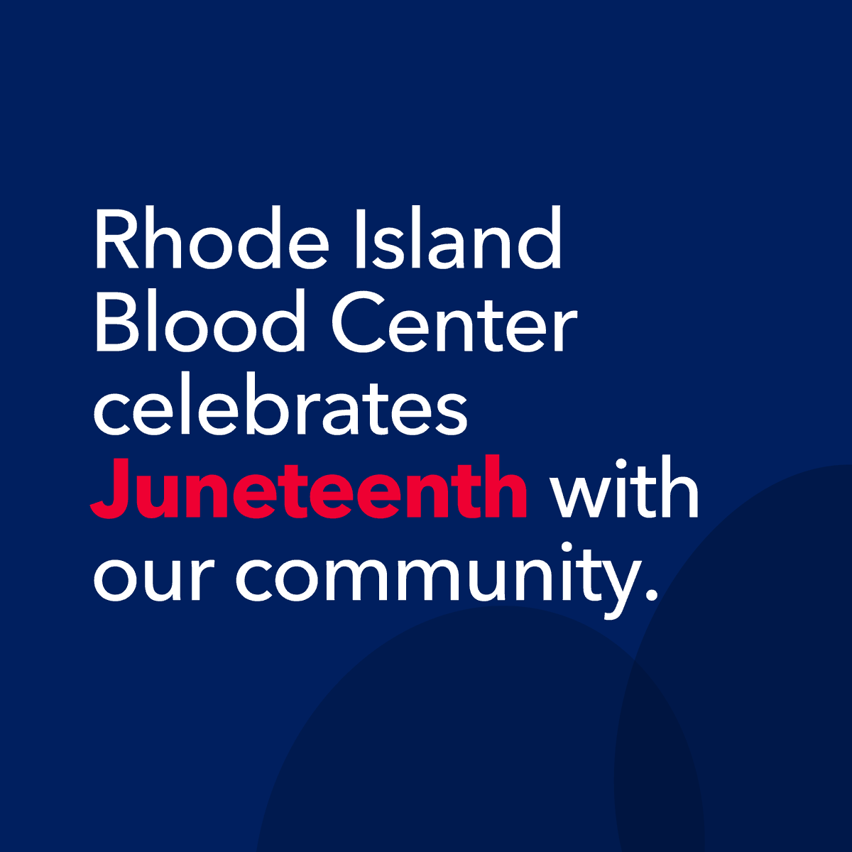 RIBloodCenter's tweet image. Today, we honor Juneteenth — a powerful reminder of resilience, liberation, and the ongoing pursuit of equity.
At RIBC, we recognize the importance of acknowledging this pivotal moment in American history and the continued work toward justice and inclusion.
Happy Juneteenth!