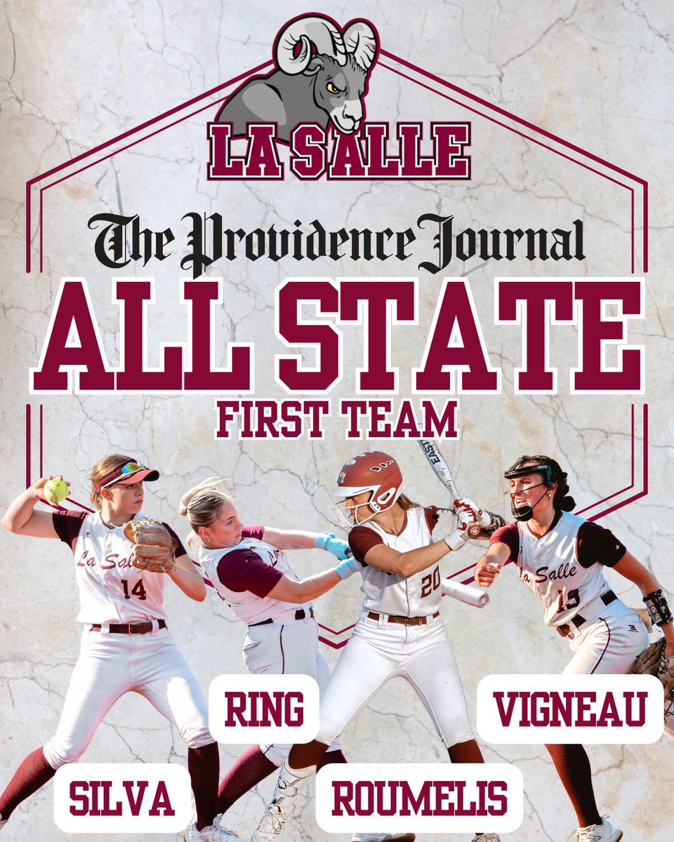 La Salle Academy Softball (@lsasoftballri) on Twitter photo PROJO 1st Team All-State
<a href="/PhoenyxSilva/">Phoenyx Silva 2025</a> <a href="/aliviaring55/">Alivia Ring</a> <a href="/LilyRoumelis/">Lily Roumelis 2025</a> <a href="/haileyvigneau26/">Hailey Vigneau</a> <a href="/LSAathletics/">LaSalleRIAthletics</a> <a href="/EricRueb/">Eric Rueb</a> <a href="/BillKoch25/">Bill Koch</a>… savages! 💪🏼 Roll Rams 🐏 PROJO 1st Team All-State
<a href="/PhoenyxSilva/">Phoenyx Silva 2025</a> <a href="/aliviaring55/">Alivia Ring</a> <a href="/LilyRoumelis/">Lily Roumelis 2025</a> <a href="/haileyvigneau26/">Hailey Vigneau</a> <a href="/LSAathletics/">LaSalleRIAthletics</a> <a href="/EricRueb/">Eric Rueb</a> <a href="/BillKoch25/">Bill Koch</a>… savages! 💪🏼 Roll Rams 🐏