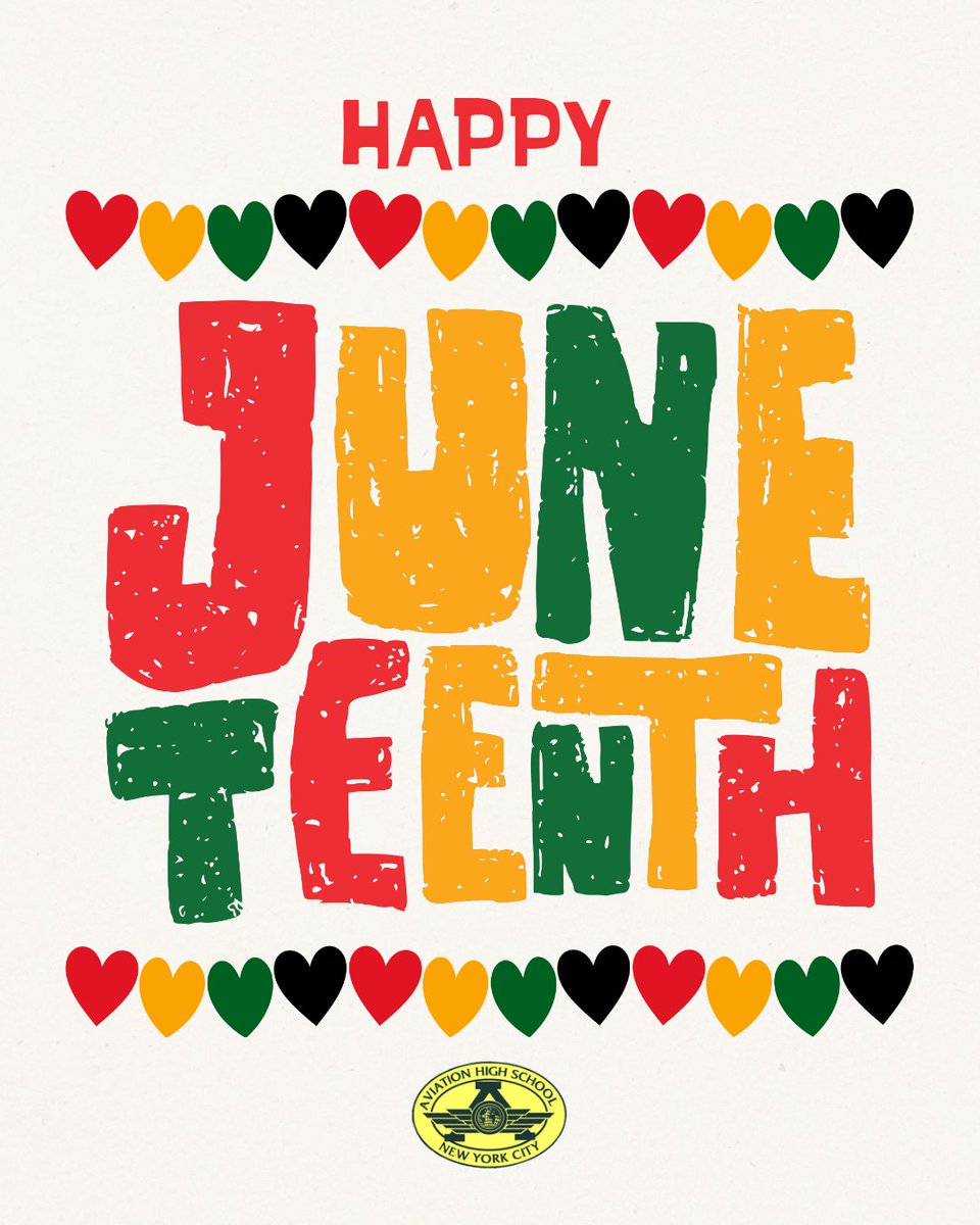 Happy Juneteenth 2025!

On June 19, 1865, enslaved African Americans in Galveston, TX, learned of their freedom—two years after the Emancipation Proclamation. Today, we reflect on the end of slavery and celebrate Black history, freedom, and culture.

#Juneteenth2025 #AviationHS