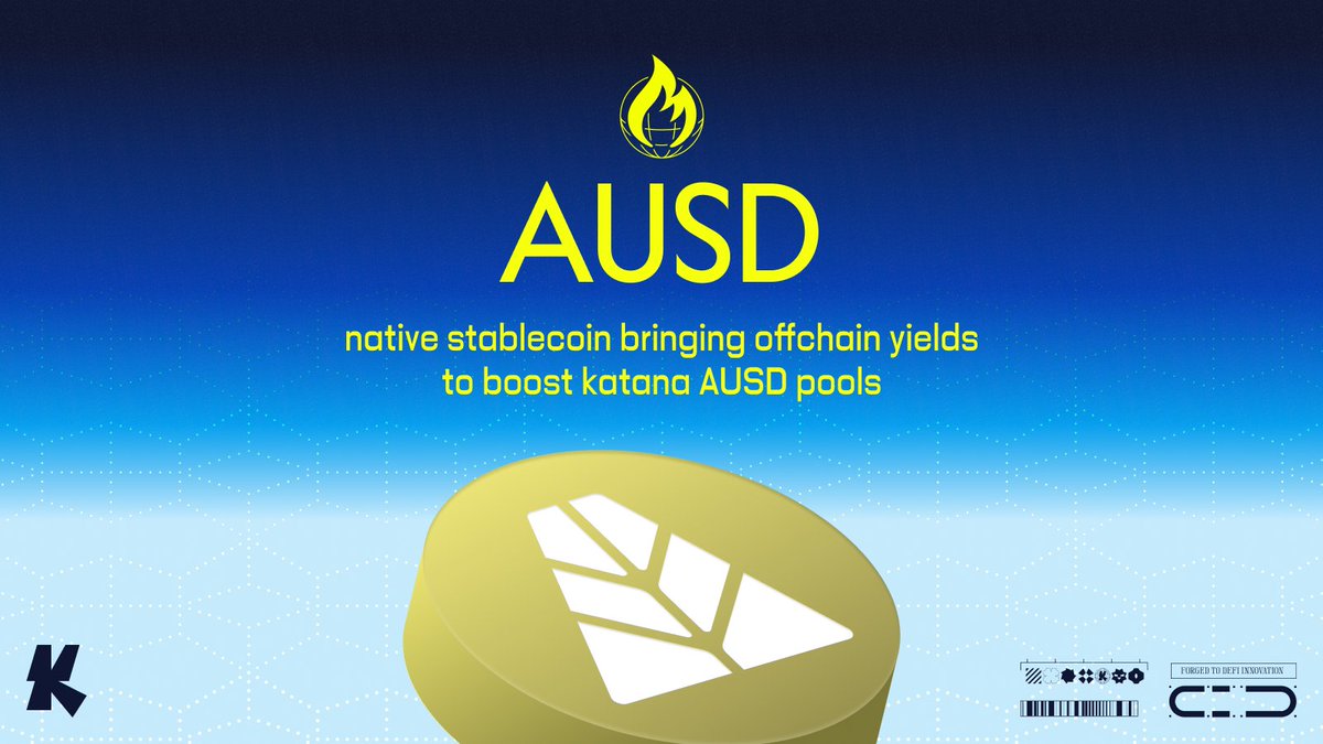 AUSD was selected to be the native stablecoin of @katana. Why? Coinbase  earns $160M+ per year in revenue from USDC on Base. Agora brings that power  to ecosystems and builders alike. This