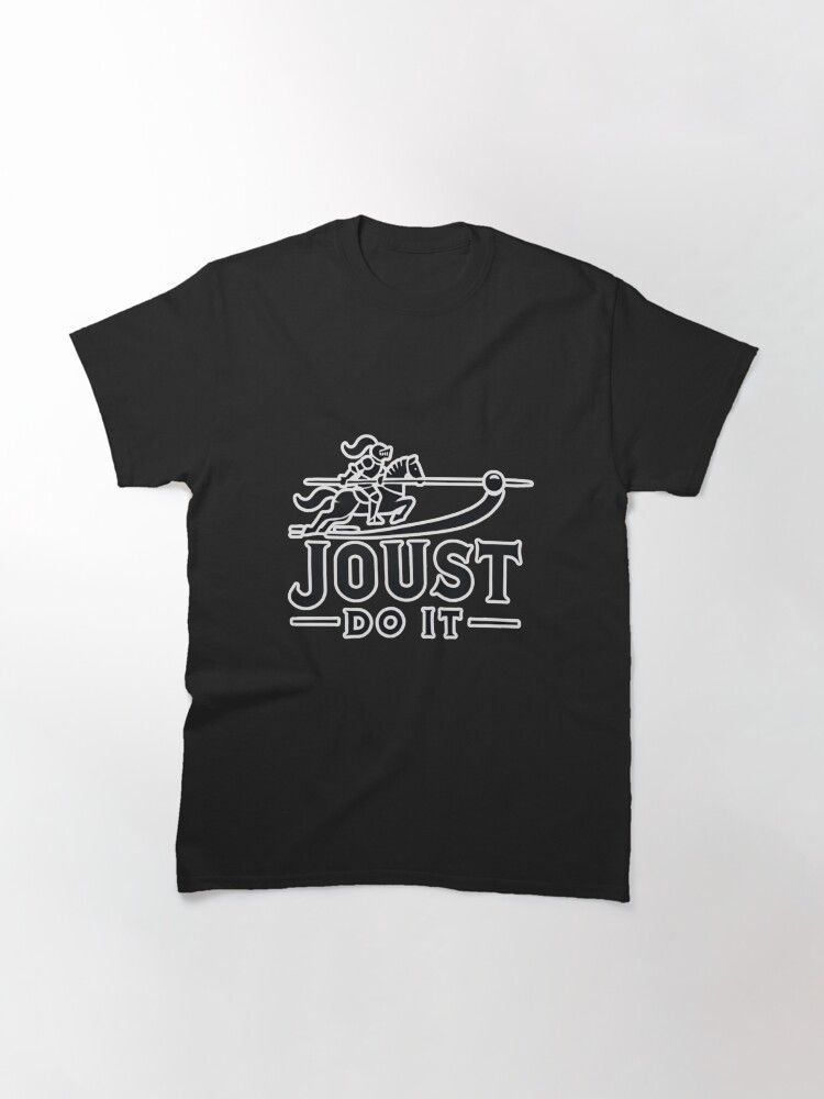 Medievalists's tweet image. Need motivation? Just joust do it. 🏰💪 Grab the t-shirt now! redbubble.com/i/t-shirt/Jous… #KnightLife