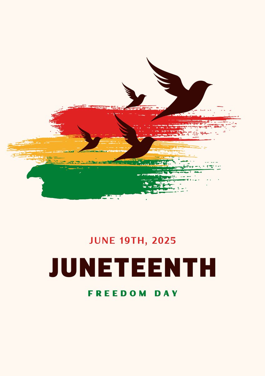 Today, we honor Juneteenth, a pivotal day in American history that marks the emancipation of the last enslaved African Americans in 1865. This day represents freedom, resilience, and the enduring fight for equality and justice.

Happy Juneteenth!