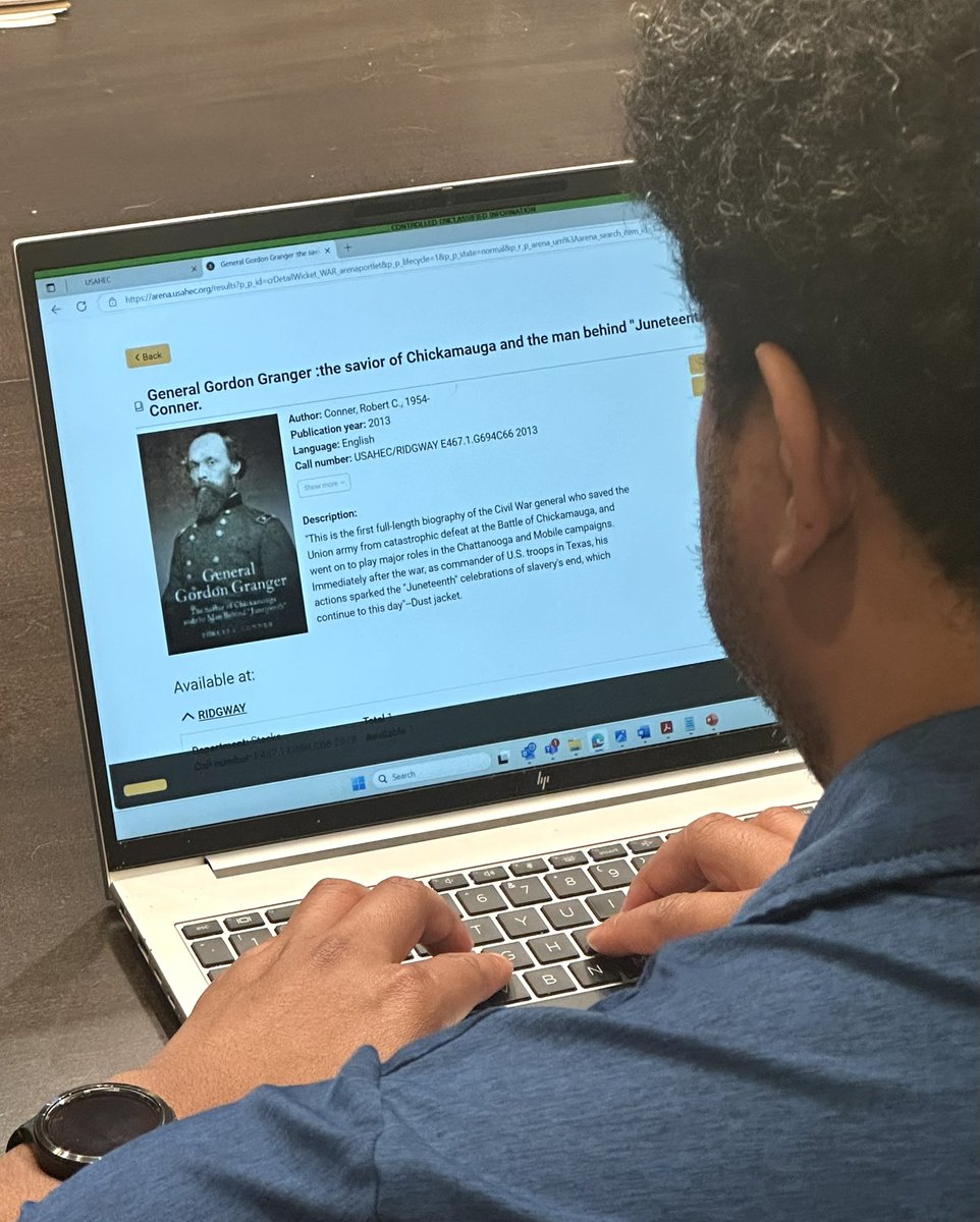 We are closed today, June 19, 2025, but our digital collections are always open!

Type in the “Search Our Collection” bar at the top of the page: ahec.armywarcollege.edu.

#ArmyHistory