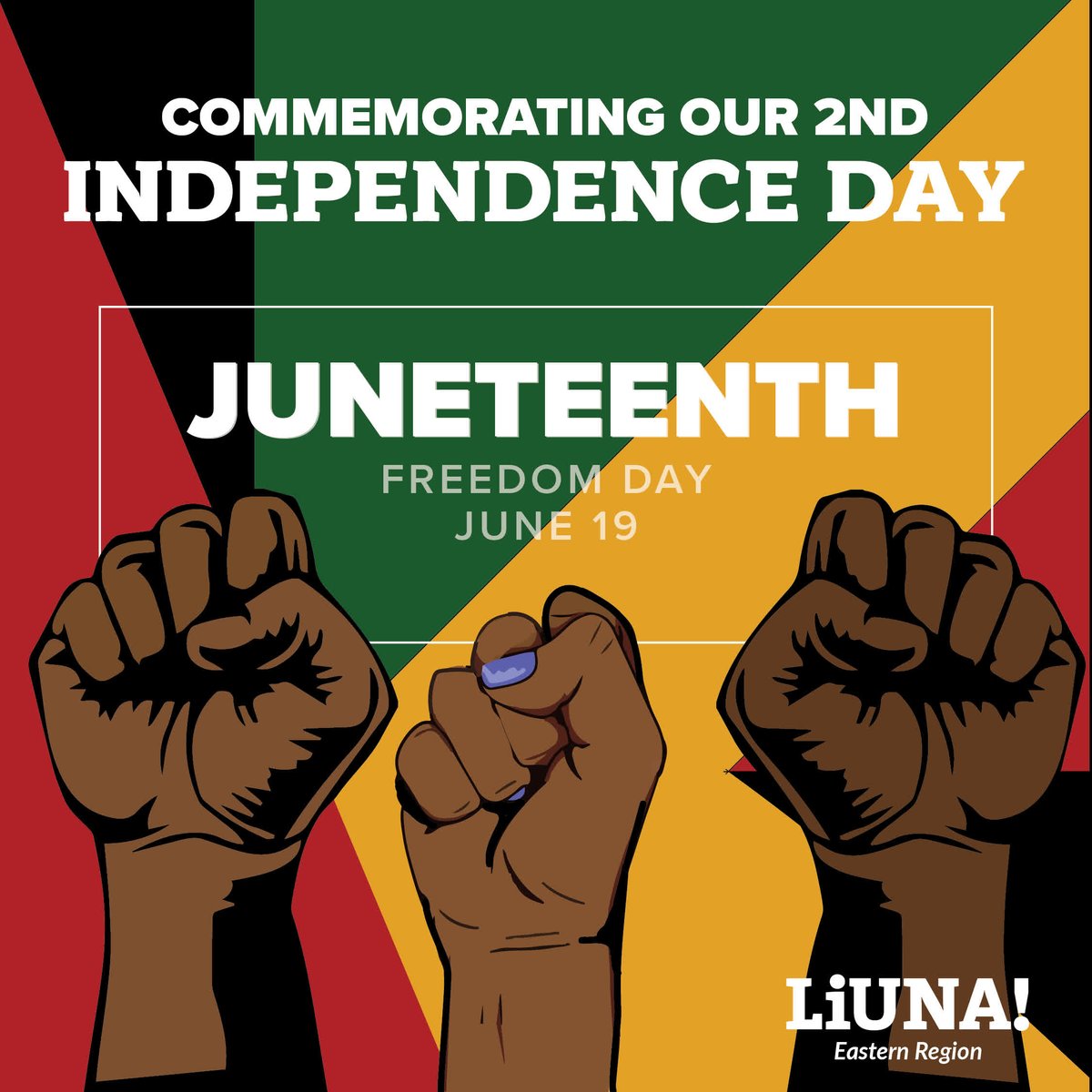 ✊🏿 Today is #Juneteenth.

It marks the 160th anniversary of the moment in 1865 when news of #emancipation finally reached the enslaved people of Galveston, Texas, ending slavery as an institution in the US.

Learn more about this momentous day at the link: nmaahc.si.edu/juneteenth