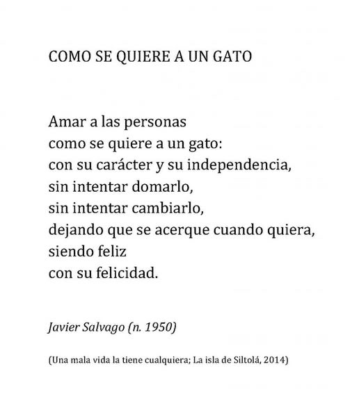 Como se quiere a un gato…