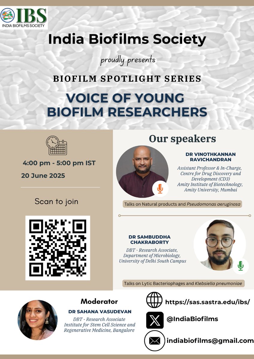 We are back in business! Kick-starting IBS activities with webinars from young researchers. Please join tomorrow to hear some exciting work.