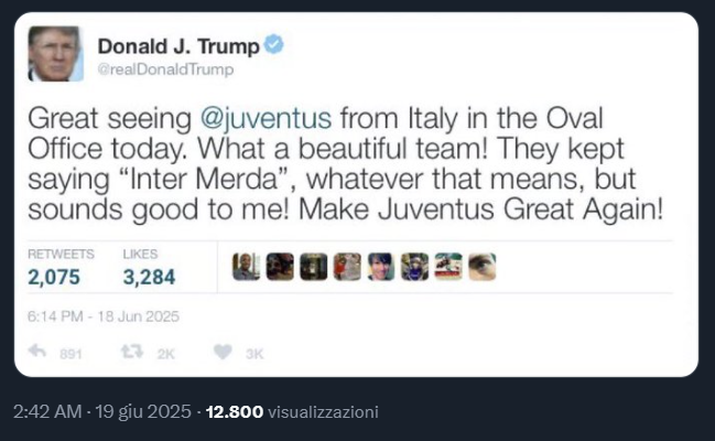 Ragazzi,
questa e' fake. Fara' ridere, ma non e' vera.