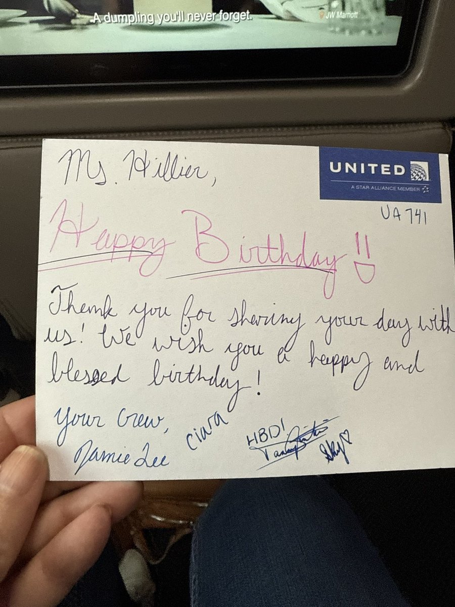 Thank you, <a href="/united/">United Airlines</a> for starting my birthday off with a pleasant surprise. It made my day.