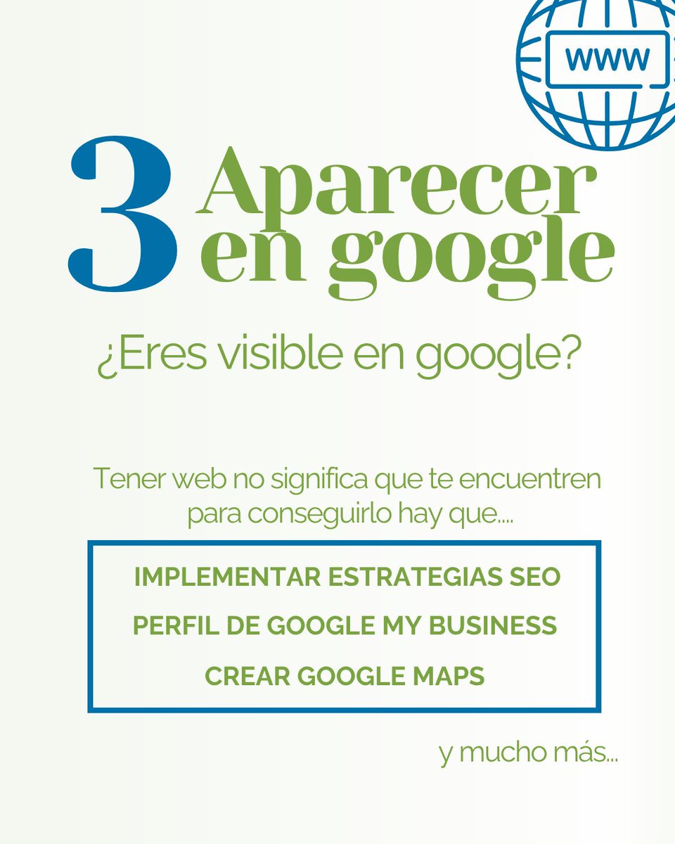Los 3 errores más comunes en las webs de negocios locales 👇

1️⃣  Botón de contacto visible
2️⃣ Web no adaptada a móviles (no responsive)
3️⃣ No aparece en Google

💡 Revisar estos puntos puede marcar una gran diferencia para cualquier negocio local.