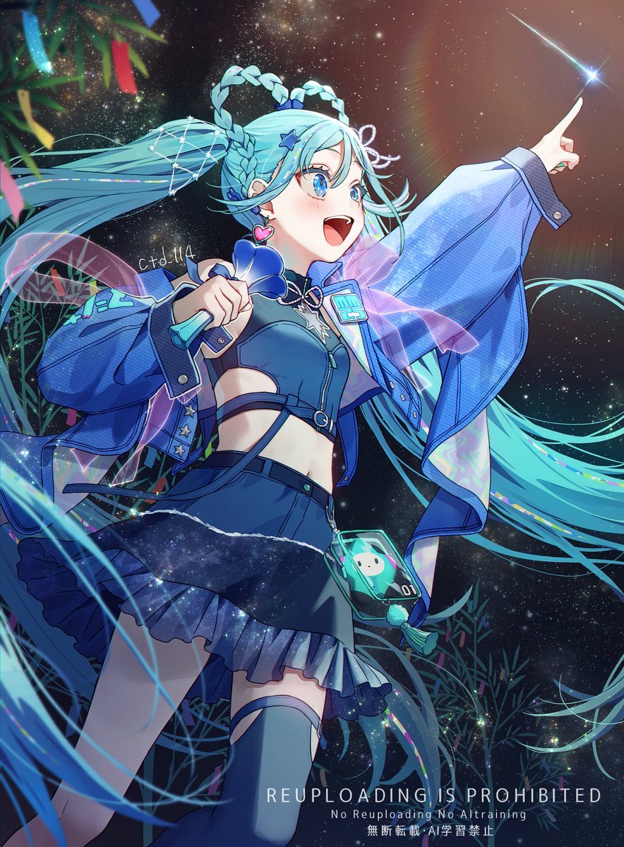 ctd_114's tweet image. 七夕ちゃん🎋　#初音ミク