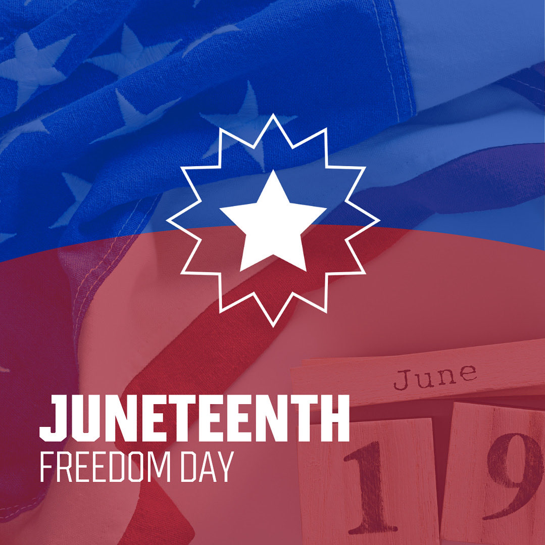 Celebrating freedom and remembering the journey. Happy Juneteenth to our Blue Hose family and beyond! 💙❤️