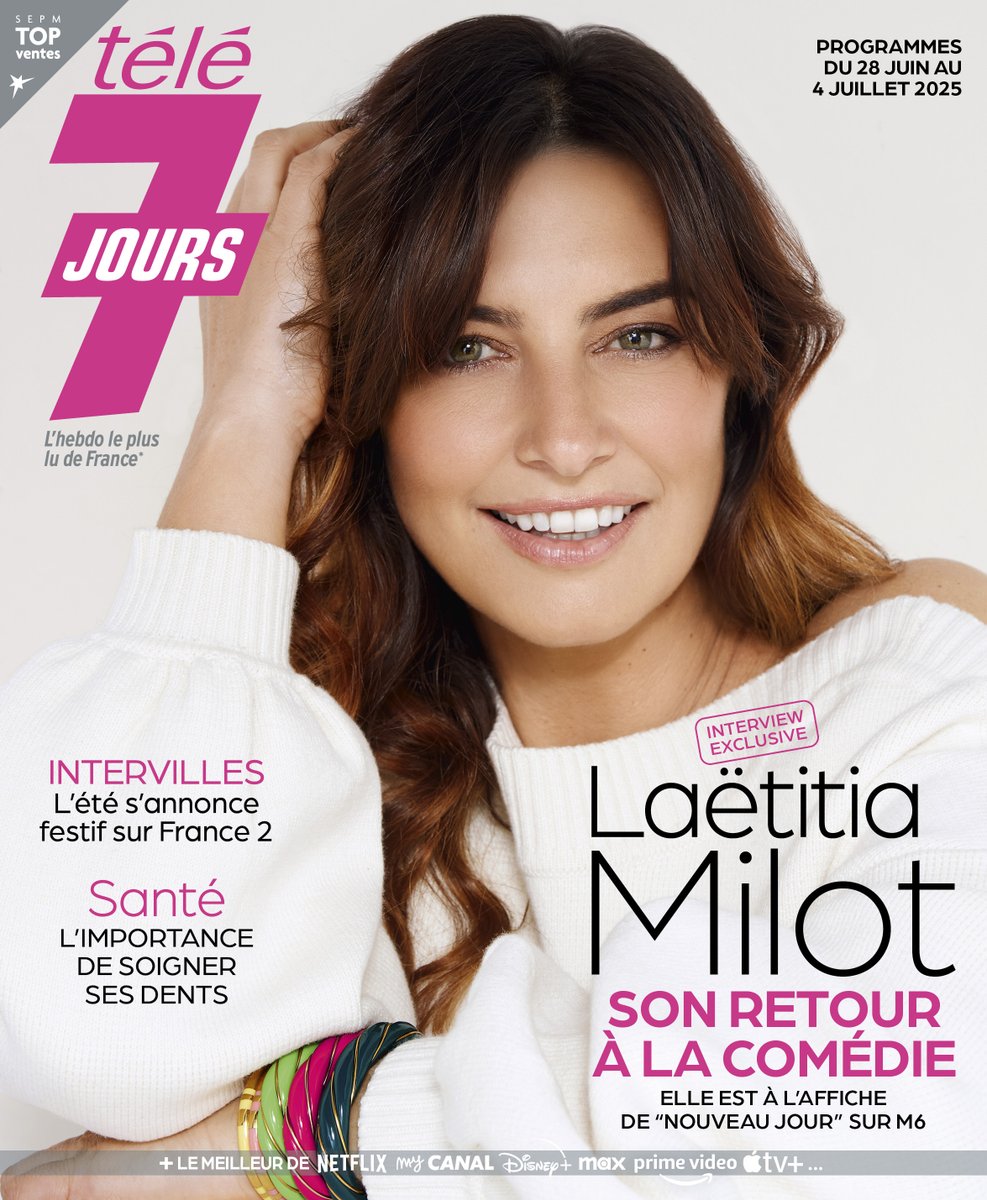 <a href="/LMilotOfficiel/">Laetitia MILOT</a> est à la Une de Télé 7 Jours cette semaine 😍

Elle est à l'affiche de "Nouveau Jour", la nouvelle série quotidienne de <a href="/M6/">M6</a> 

En kiosques dès lundi !
