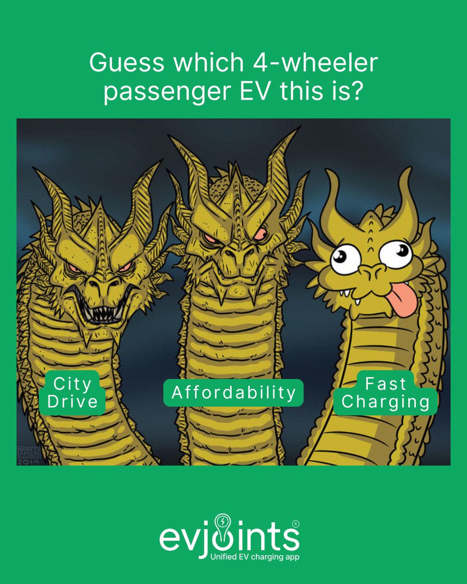 EVJoints's tweet photo. Hint: It’s tiny, techy, and turning heads in Indian cities.
#GuessTheEV #MGCometEV #CityEV #UrbanMobility #AffordableEV #SlowChargingProblems #EVTrivia #EVIndia #EVCommunity #ThreeHeadedDragonMeme #MemeReels #EVJoints #ElectricVehicles #RelatableEVs #ExplorePage #GoElectric https://t.co/nFAedTRYi5
