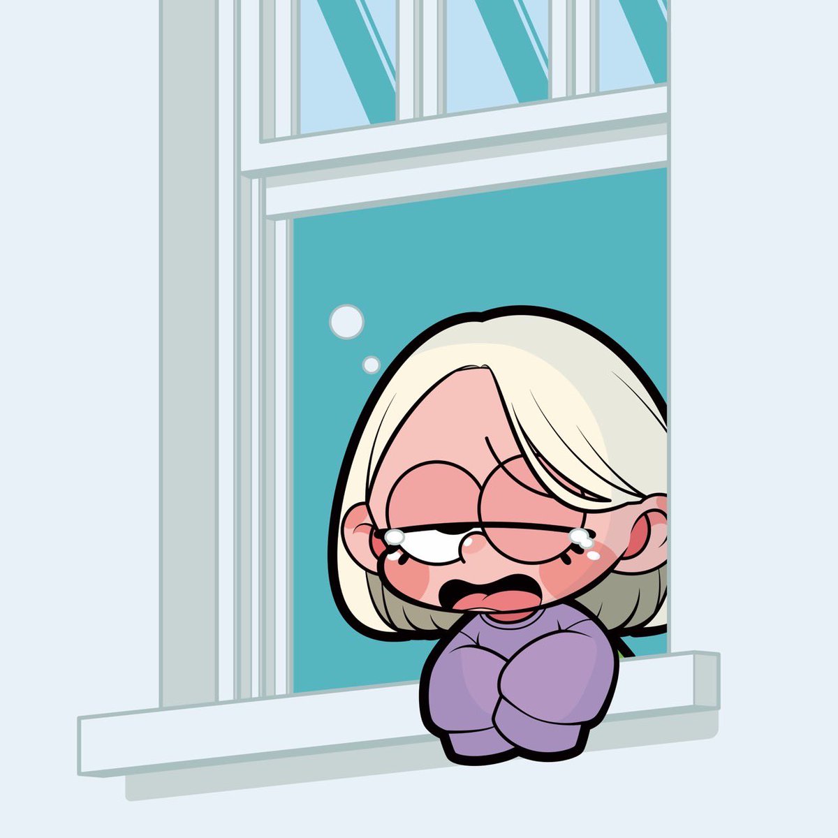 A DAY🕐 #絵 #イラスト #フリーアイコン #1日1絵 #ボブヘア #freeicon