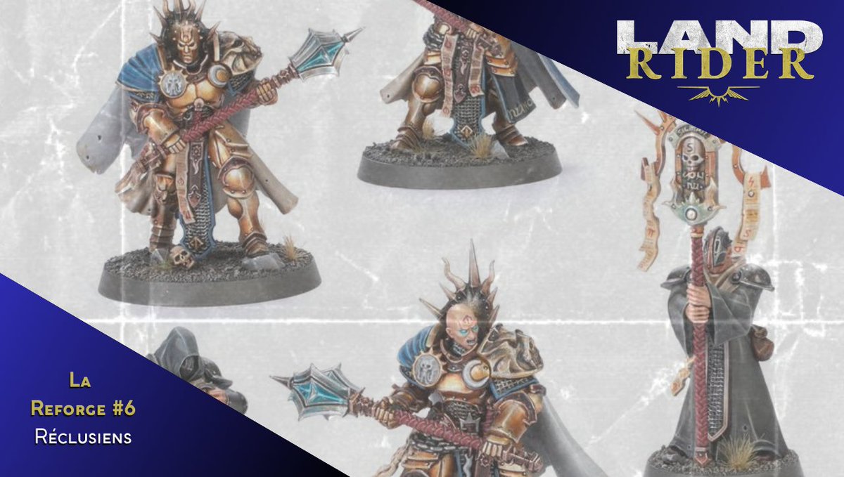 LandRiderPod's tweet image. Nouvel épisode au format court !⚡️ 

Cette fois-ci, on s&apos;intéresse aux Réclusiens et leur place au sein de la gamme Stormcast Eternals ! Dispo&apos; sur les plateformes d&apos;écoute et sur YouTube ! Le RT est béni par le Dieu-Roi ! 👑