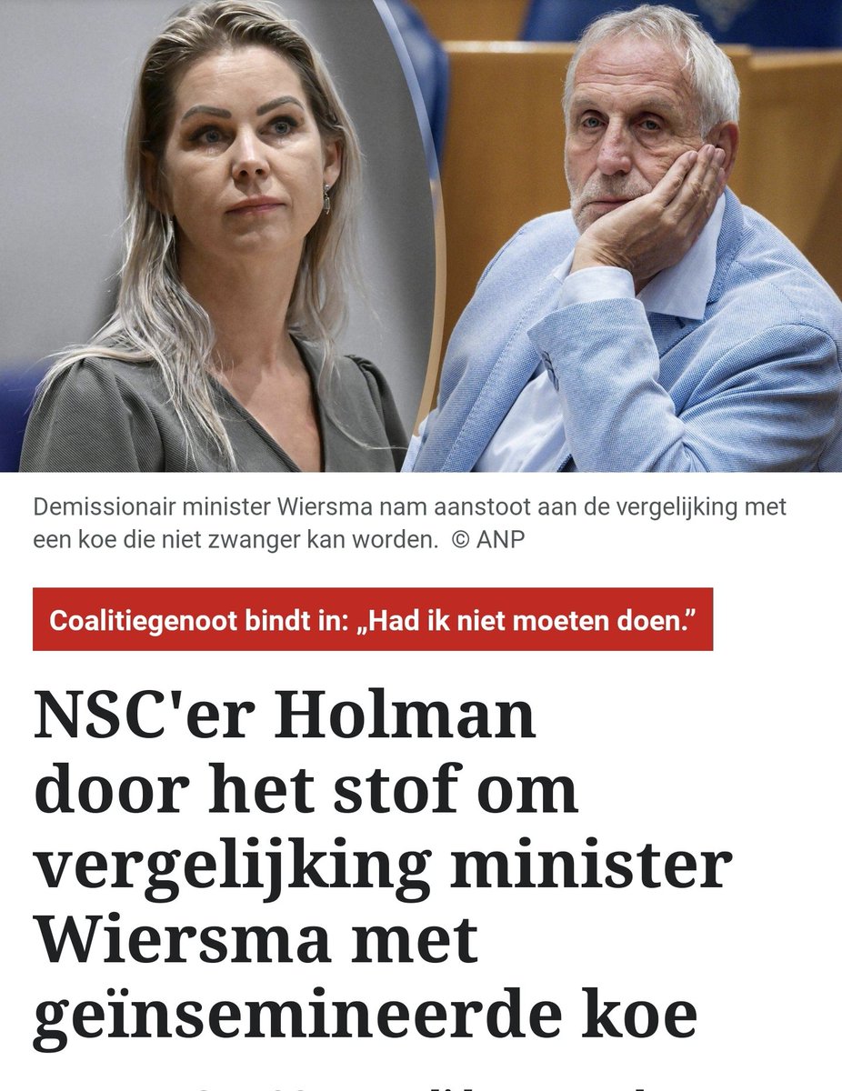 Wat ik zo 'briljant' vind van <a href="/PieterOmtzigt/">Pieter Omtzigt</a> en zijn partij #NSC is dat ze serieus nadenken over het ontbinden van die club met twijfelaars.

Ik zeg:" DOE HET!  IN HEMELSNAAM!"
