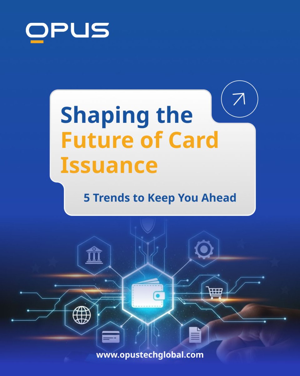 What’s shaping #CardIssuance?

💡 Instant issuance
🌐 Omnichannel experience
🎯 Deep personalization
🌱 Eco-conscious options
🤖 AI-driven automation

Opus helps #Fintech companies gain a strategic advantage. Learn how:
🔗 opustechglobal.com/card-moderniza…

#Fintech #DigitalBanking