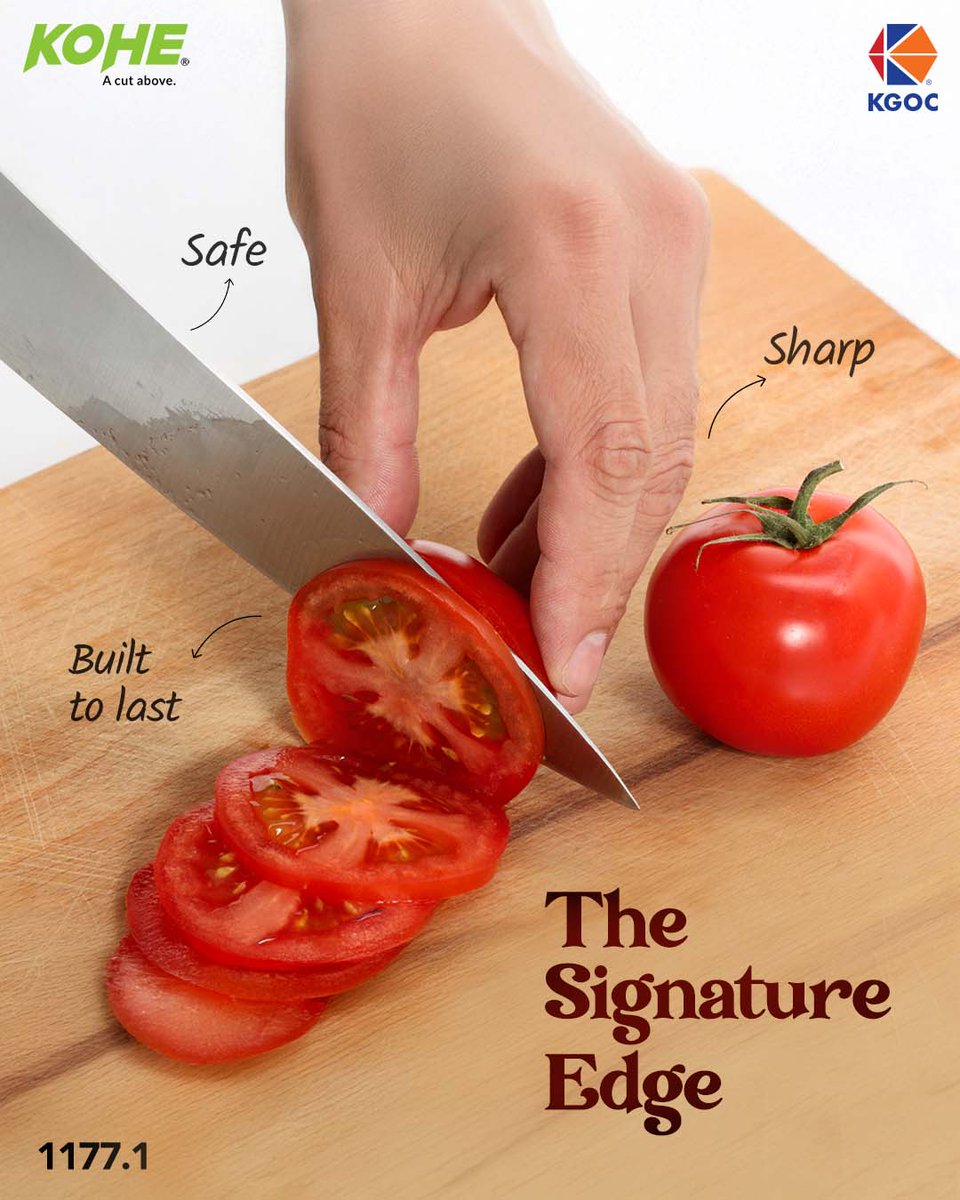 KgocKohe's tweet image. Precision in every slice. Safety in every grip.
Meet the edge that sets a new standard.

#CraftedWithKohe #PrecisionInEveryCut #KoheTools #WorkThatMatters #KoheKnives #CutWithPrecision #KohePrecision #KoheKnives #CutWithConfidence  #KitchenEssentials  #kohekitchenknife