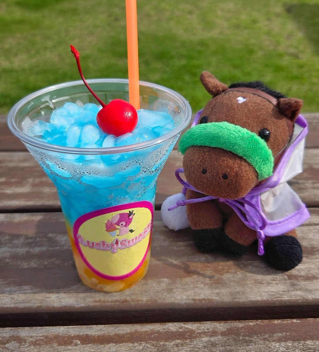umma66x's tweet image. Lucky Sweetsさんの『しゅわポンチ』🫧
パイン・ピーチ・オレンジ・チェリー⸝⋆
フレッシュなザク切りフルーツポンチに、パチパチ弾けるソーダ味の炭酸氷✨
食べても飲んでも美味しい、暑い日のご褒美スイーツです🍒🩵
#東京競馬場