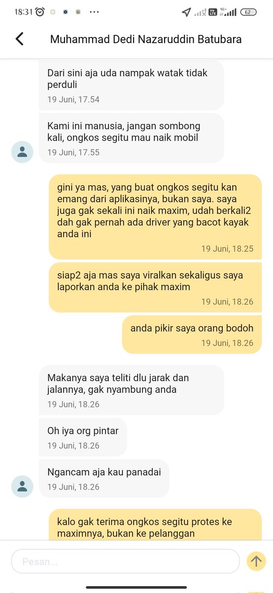 _kiminoseide's tweet photo. "ongkos segitu mau naik mobil"
sok kali anjeeerrr. bayar lebih pun kami sanggup dan fine2 aja kalo emang kamunya bilang baik2. ini datang2 malah bilang kejauhan lah, ongkos gak sesuai lah. kan ANJENG https://t.co/OQEr2MtDoC