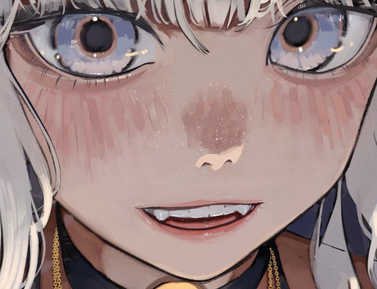 hanihaya_P's tweet image. I changed the way to draw a nose