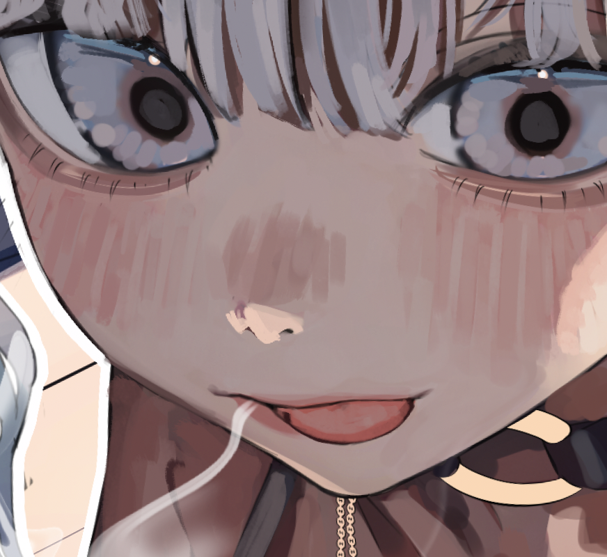 hanihaya_P's tweet image. I changed the way to draw a nose