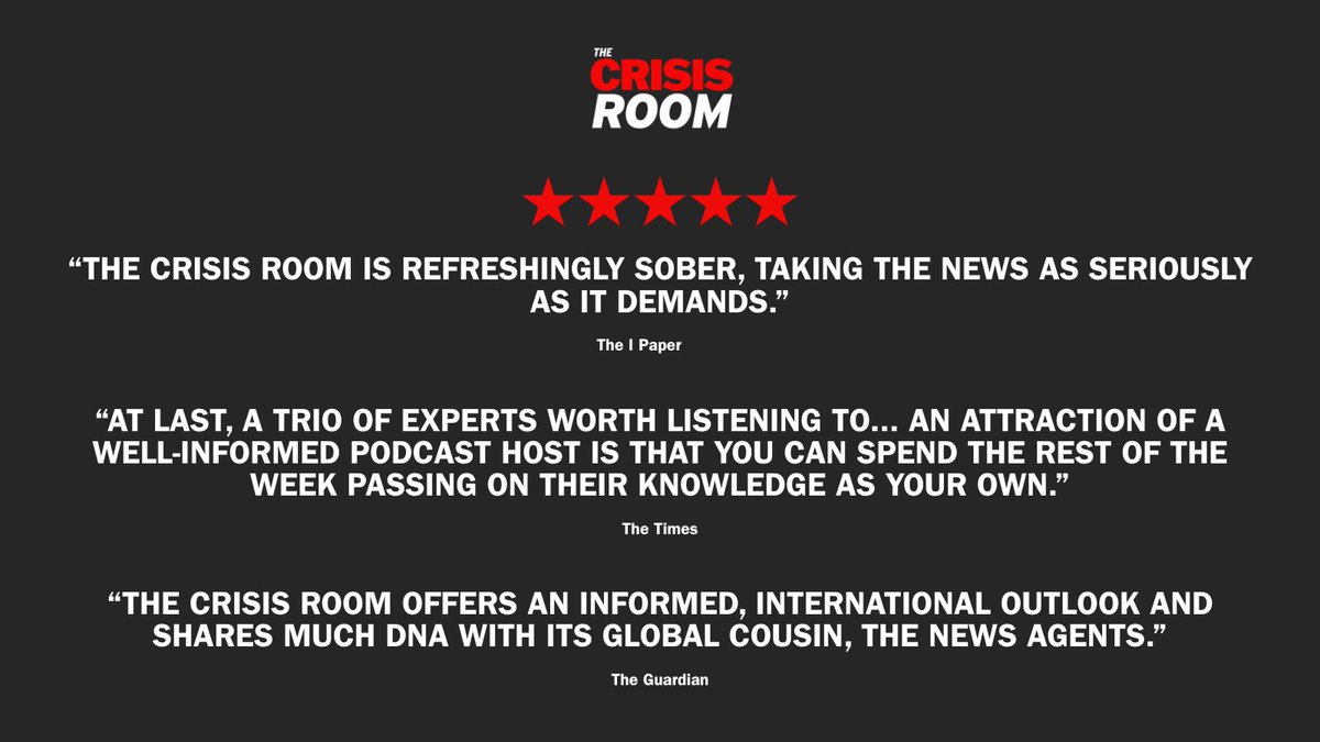 We take news seriously 🤝

A brand new episode of The Crisis Room is out now! <a href="/MarkUrban01/">Mark Urban</a>, <a href="/AmberRuddUK/">Amber Rudd</a> and <a href="/Mpolymer/">Marc Polymeropoulos</a> dive into the Iran-Israel conflict, Donald Trump’s response to the crisis and MI6’s first-ever female chief.