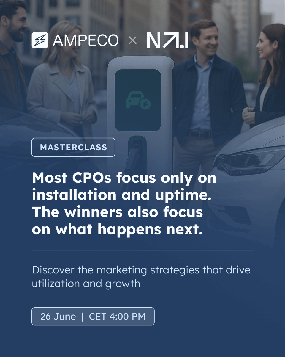 While the industry obsesses over deployment metrics, successful #CPOs know: building sites is just the beginning. The real advantage? Strategic marketing after installation. Join AMPECO's masterclass part 1: "CPO Marketing 101" with <a href="/theoreichgelt/">Theo Reichgelt</a>
🔗 bit.ly/3Txe5WO