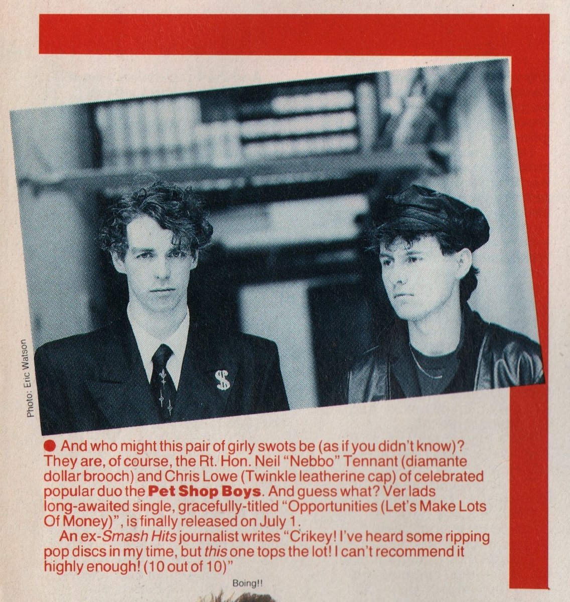 New issue of Smash Hits out today ... sadly no mention of our favourite duo #OMD but  Tears For Fears on the cover and *another* upstart copycat duo with a daft name are mentioned in Bitz with a new single out. Puuuh! They'll never get far ... #SmashHits #PSB