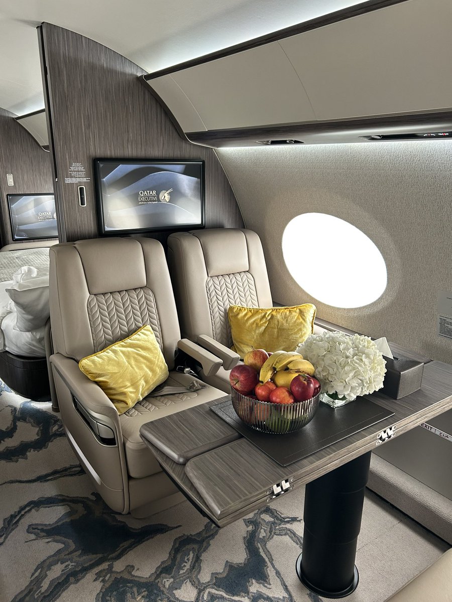 airwaysmagazine's tweet image. 🔴 Inside the @qatarairways Executive G700 in Paris. 

#PAS2025 #SIAE2025 #Qatar #Gulfstream @GulfstreamAero