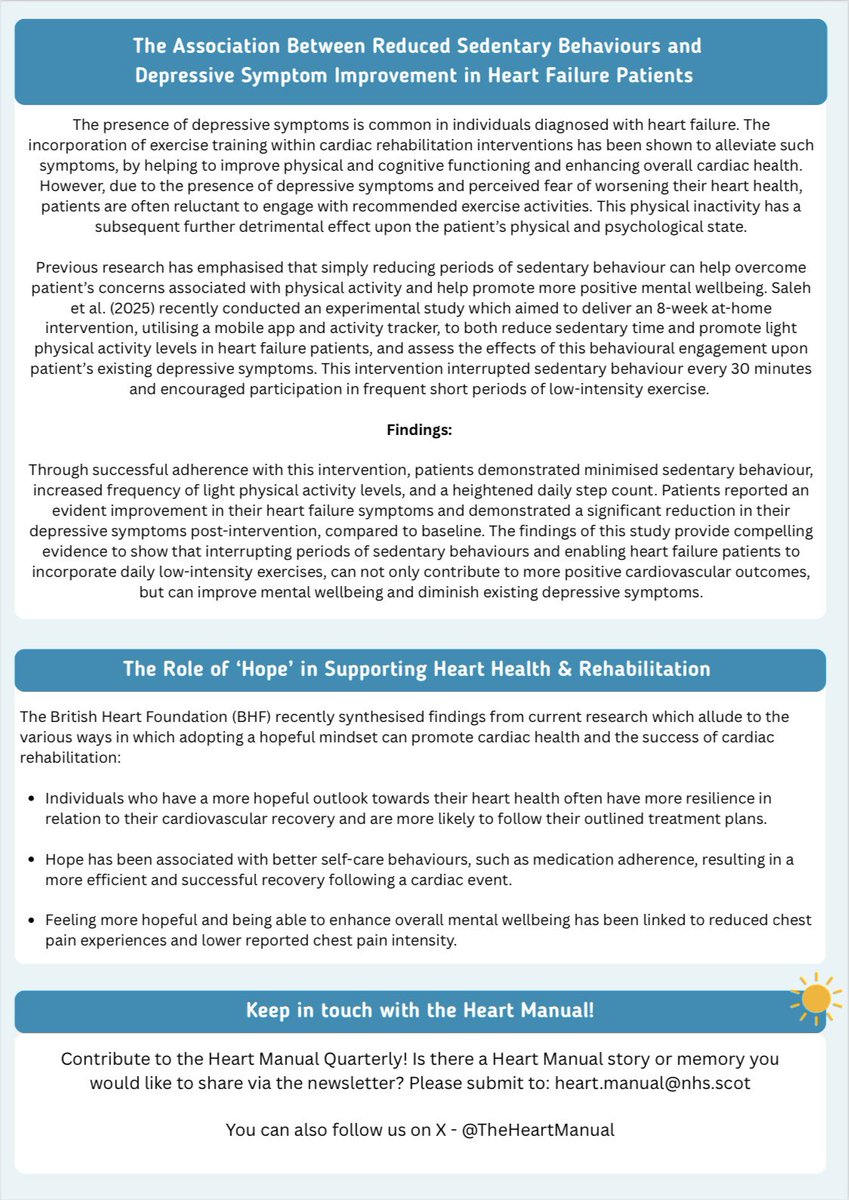 Our Heart Manual Summer 2025 Newsletter is here! This edition includes our upcoming training dates, a glimpse at our new Heart Manual cartoons, recent literature, and much more! Check it out using this link: services.nhslothian.scot/theheartmanual…