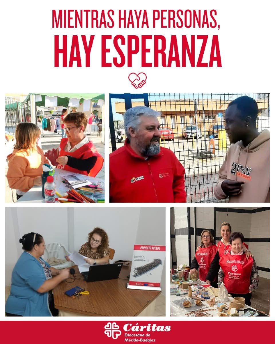 Hoy, en #Cáritas, celebramos el Día de la Caridad ❤️
No se trata de ser héroes, sino de gastar la vida amando.
De ofrecer lo mejor de nosotros: una sonrisa, una habilidad, un gesto 🤲✨
#MientrasHayaPersonasHayEsperanza