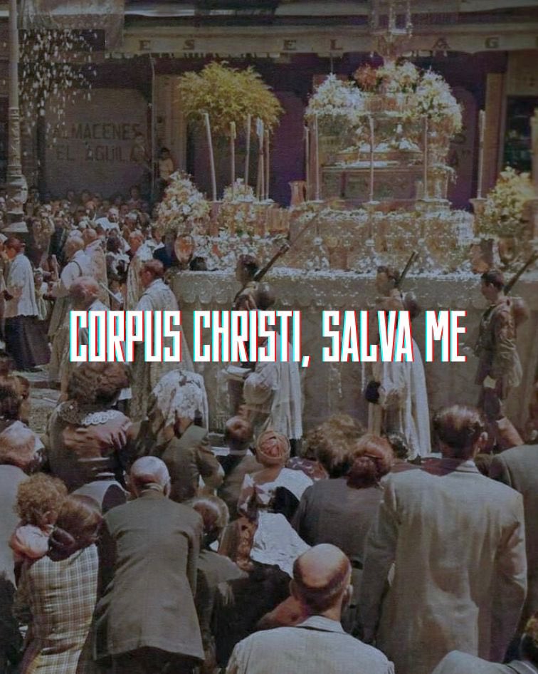 ORATE_'s tweet image. “Doblemos la rodilla aunque pasemos mil veces frente a Jesús Sacramentado.” (Scozzalo Giulio Maria. Adorazione eucaristica 1997)
Feliz Día del Corpus Christi.