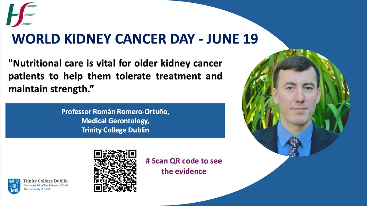 TrinityMed1's tweet image. To raise awareness on June 19 for #WorldKidneyCancerDay2025, we highlight recent research showing that malnutrition is common in older adults with kidney cancer. Early nutritional support is key to improve treatment success and quality of life.
Read more: tinyurl.com/yc5t9un6