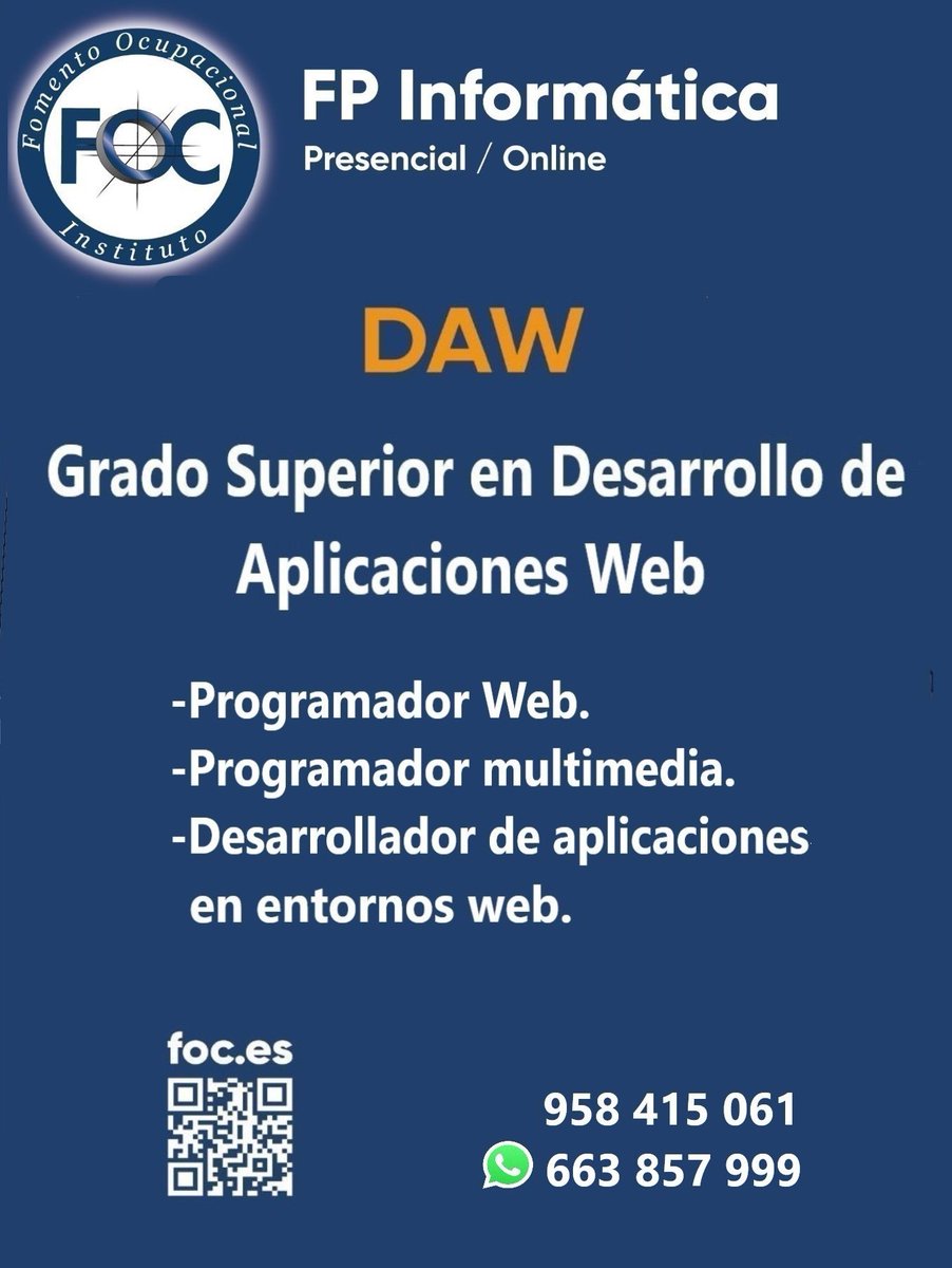 #institutofoc #informatica #asir #dam #daw #gradosuperiordeinformatica