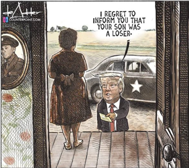 How can the 🍊🤡 lead American soldiers if the 🍊🤡 doesn't respect American soldiers?

 #IsraelIranConflict #TrumpIsAnInternationalDisgrace #TrumpIsAGlobalLaughingStock #TrumpisASuckerAndALoser