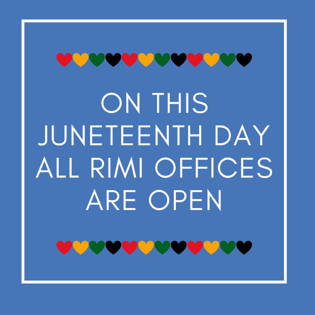 On this Juneteenth Day, all RIMI locations are open during regularly scheduled hours for your convenience.