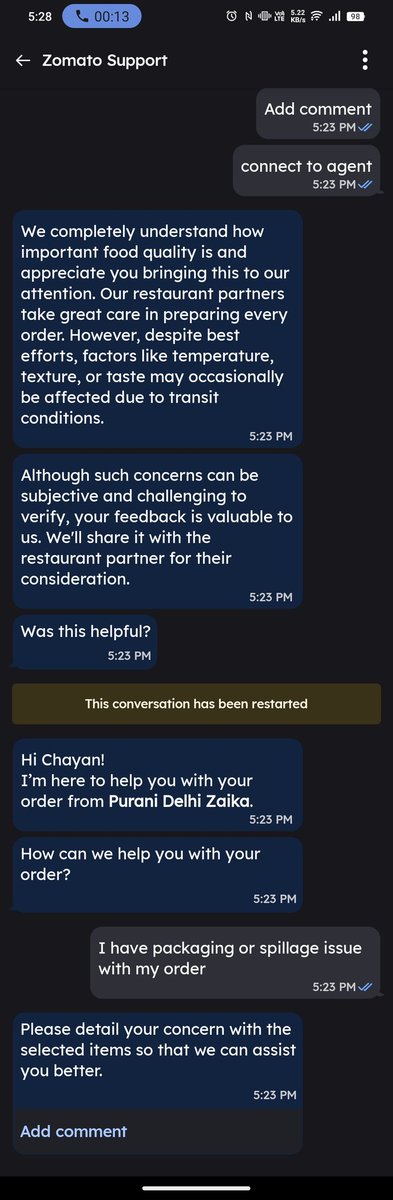 ChayanM13's tweet photo. @zomatocare how difficult is it now to reach to customer care?  Have received stone cold non veg roll. https://t.co/kfEgJodcFt