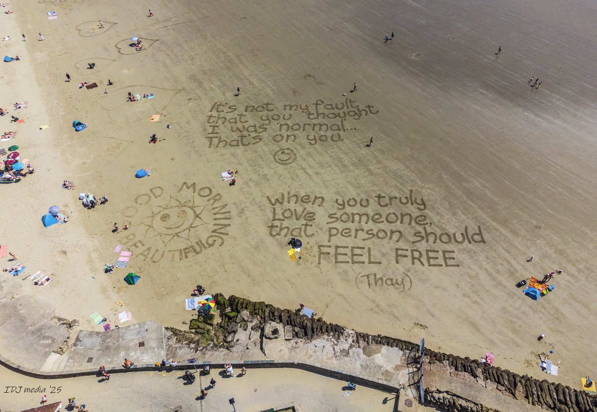 Sand scape at Folkestone beach today, taken on my drone.