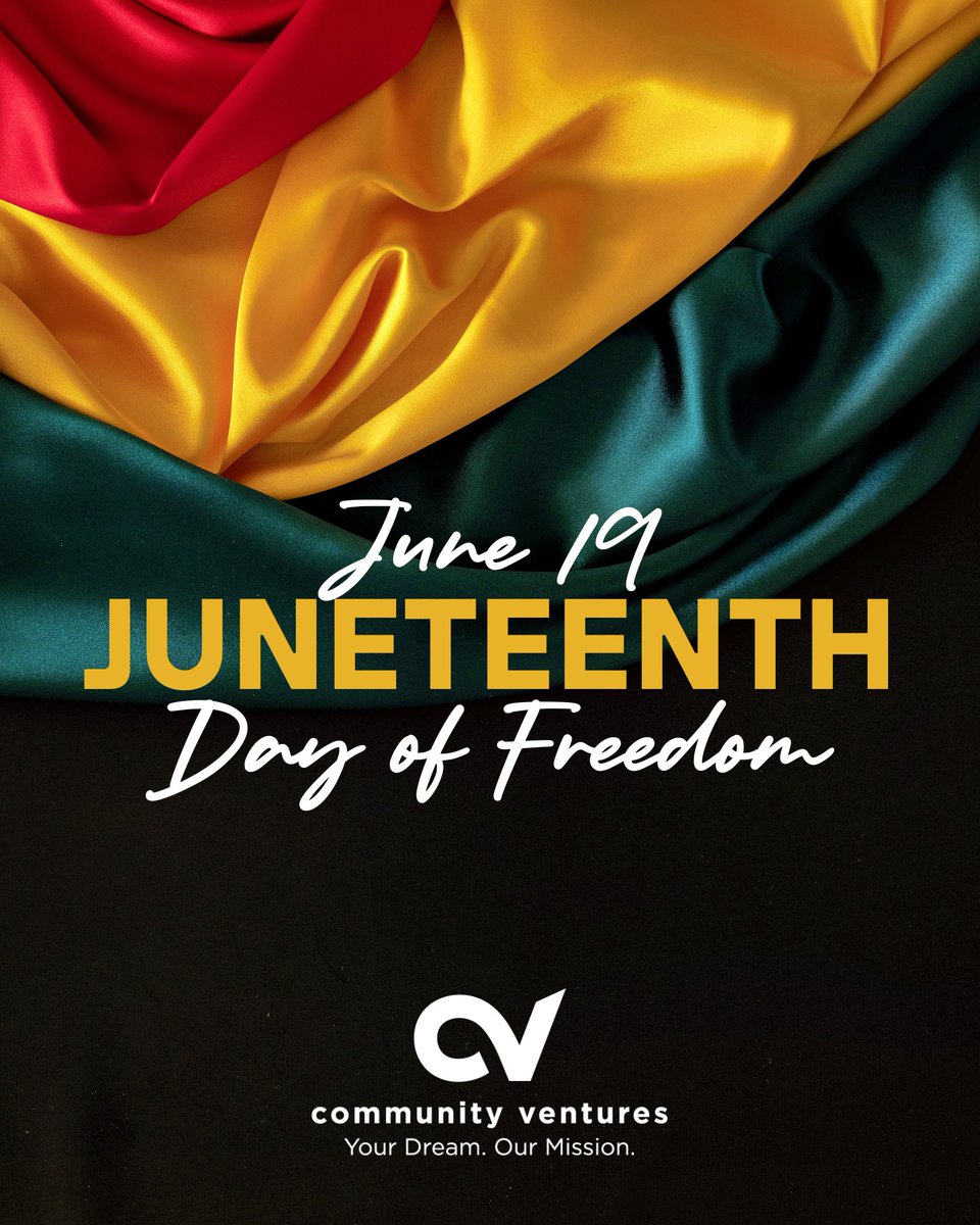 The Community Ventures' offices will be closed on Thursday, June 19 and Friday, June 20 in observance of Juneteenth. 

We will resume regular hours on Monday, June 23.  

 #CVKY #JUNETEENTH #OFFICECLOSURE