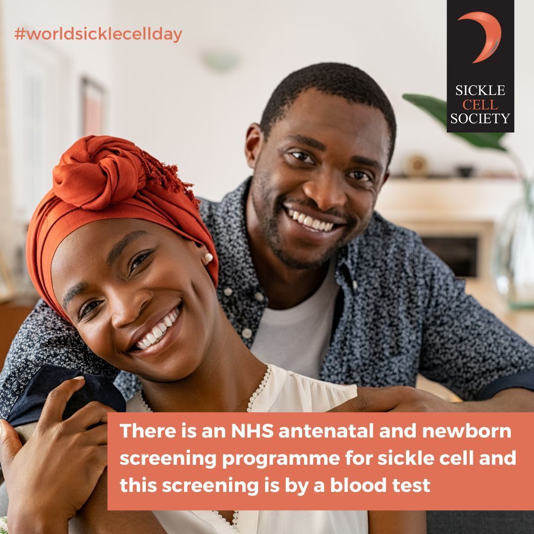 SickleCellUK's tweet image. 🩸 This #WorldSickleCellDay we’re highlighting the importance of screening.
The NHS offers antenatal & newborn screening for sickle cell via a simple blood test. Early testing = informed choices & better care. @givebloodlove #SickleCellAwareness #KnowYourStatus