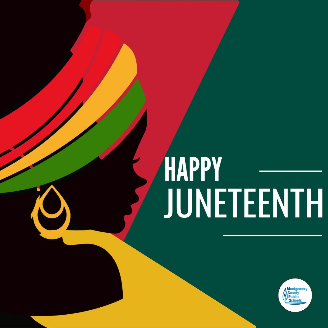 Juneteenth commemorates the end of slavery in the United States.

Let us take time to recognize the significance of today and continue standing for equity and justice.

MCPS offices are closed to honor this important day.
