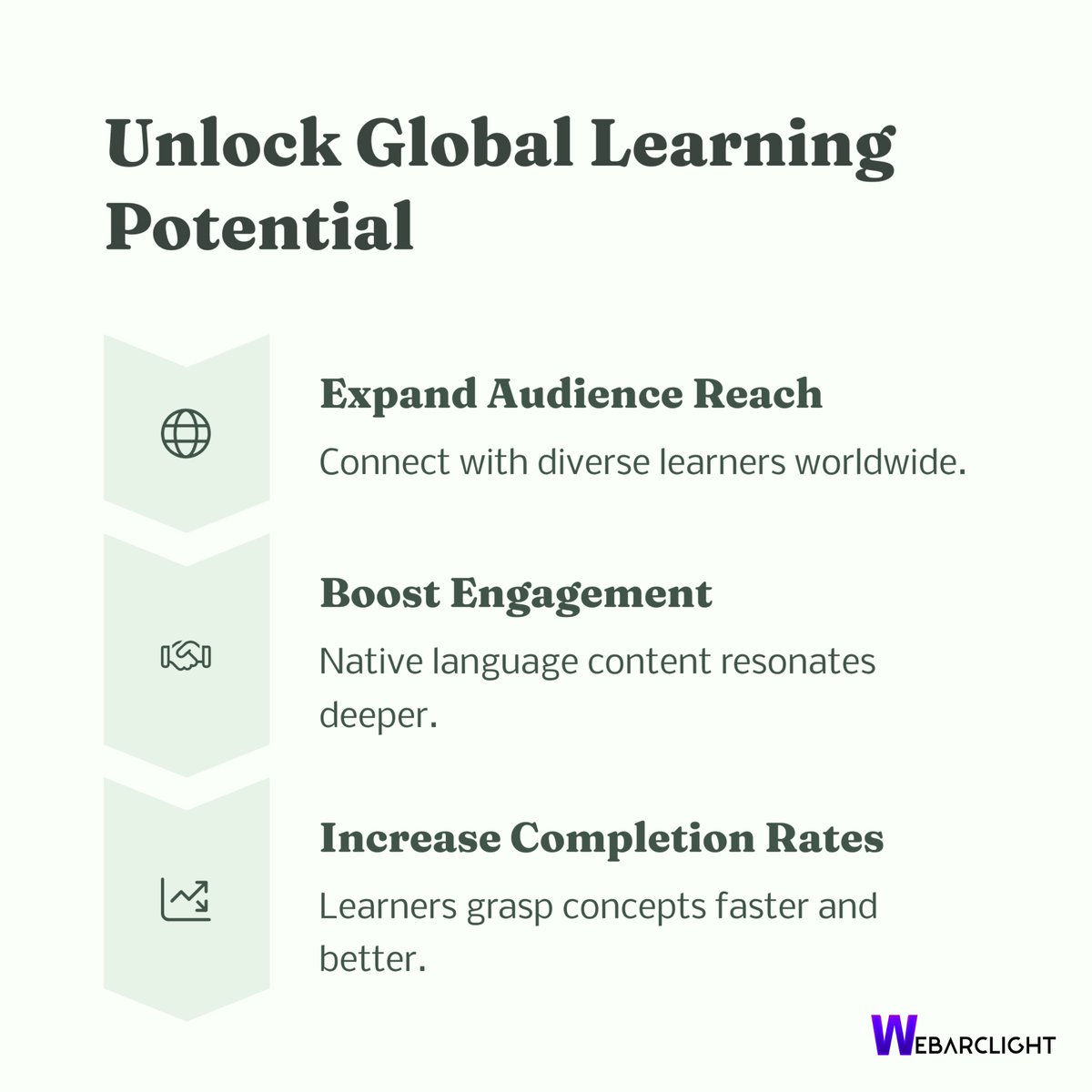 WebArclight's tweet photo. π Is your LMS leaving non-English speakers behind?
Break barriers, boost engagement, and go global with #WebarcLearn . Supports 50+ languages, intuitive design & multilingual support. π² Ready to reach everyone?
https://t.co/8HgaRBN85P
#LMS #EdTech #onlineeducation https://t.co/uM5J9UmC7Z