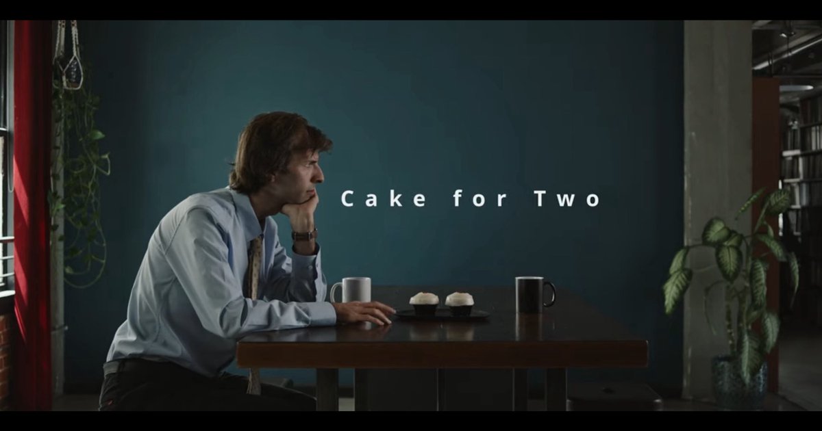 AndrasOstrom's tweet photo. One year ago today, I acted in a short film, Cake For Two, written and directed by @bavayoufilms It was a great experience, premiered at the Beverly Hills Film Festival, and it’s now available to view online. I hope you enjoy it! https://t.co/0L6JB8PKWq  #CakeForTwo #ShortFilm 🧁 https://t.co/TEaZ6DgXg4