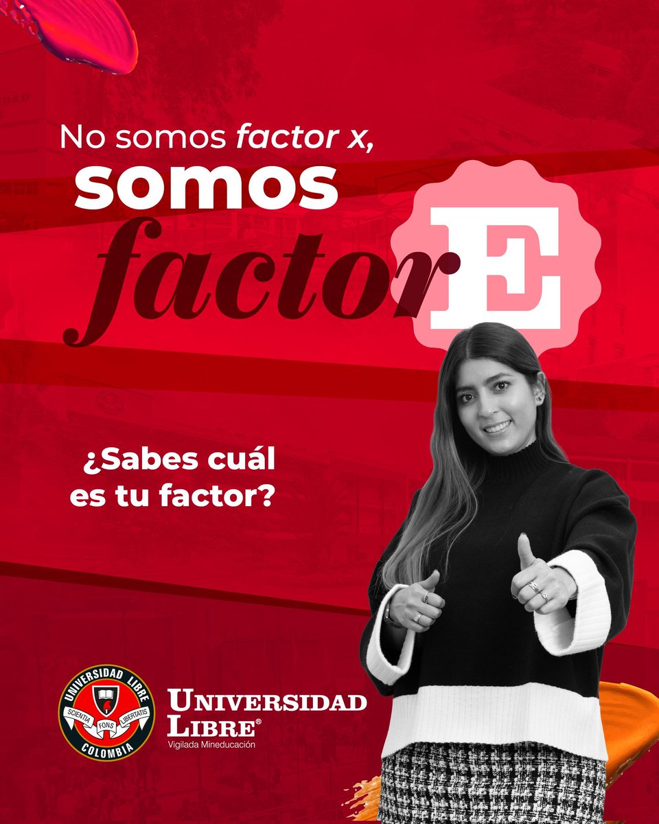 #FactorE Nuestros egresados están preparados para los desafíos del presente y el futuro.Con una formación integral, aplican conocimientos con responsabilidad, criterio y liderazgo.

¡Así se forma la excelencia profesional en la Universidad Libre! ❤️🖤

#SoyUnilibristaSoyExcelente