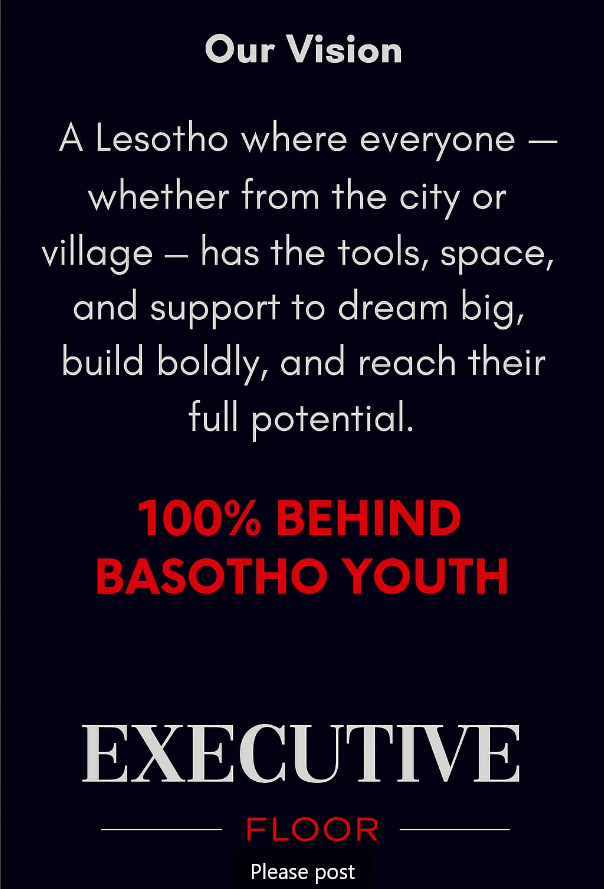 Youth unemployment in Lesotho demands Everyone's hands on deck.